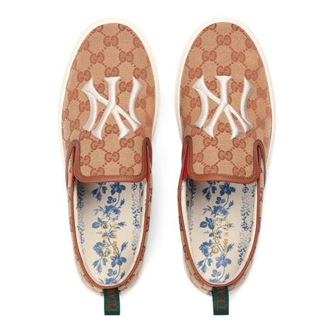 gucci x new york yankees shoes|Gucci slip on Yankees.